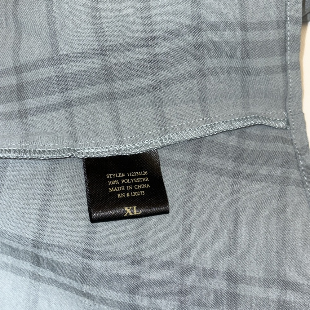 Lee blouse long sleeves w/buttons pullover stripes loose fit keyhole Sz XL NWT - Picture 8 of 9